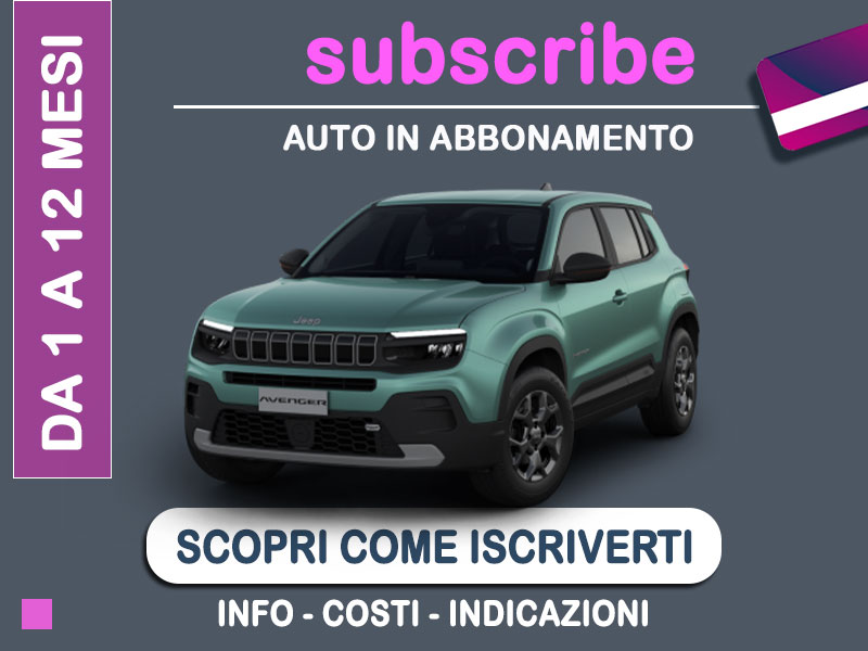 Offerta SUV e CrossOver Auto in abbonamento: come funziona il piano di noleggio 