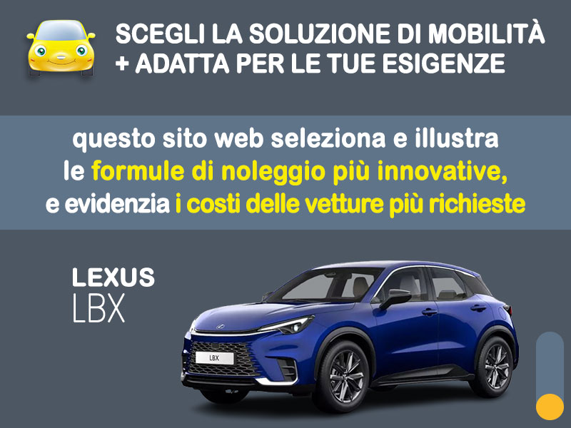 Offerta auto di vari segmenti Come noleggiare una nuova LEXUS a lungo termine: guida alle migliori soluzioni noleggio sul mercato, con info e indicazioni   foto 1