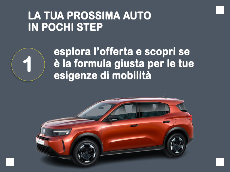 Offerta SUV e CrossOver Noleggio auto elettrica: OPEL FRONTERA Full Electric = l'offerta del broker Medicredit Rent con la formula speciale e-MOVE di Leasys, per una mobilità elettrica più semplice Elettrica  foto 1