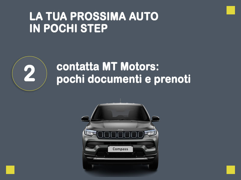 Offerta SUV e CrossOver Noleggio no scoring con auto in pronta consegna: l'offerta del broker MT Motors per il noleggio di una JEEP COMPASS, o altra auto di categoria IFMR/IGMR - SUV con cambio manuale secondo disponibilità  foto 2