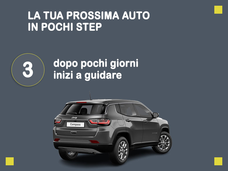 Offerta SUV e CrossOver Noleggio no scoring con auto in pronta consegna: l'offerta del broker MT Motors per il noleggio di una JEEP COMPASS, o altra auto di categoria IFMR/IGMR - SUV con cambio manuale secondo disponibilità  foto 3