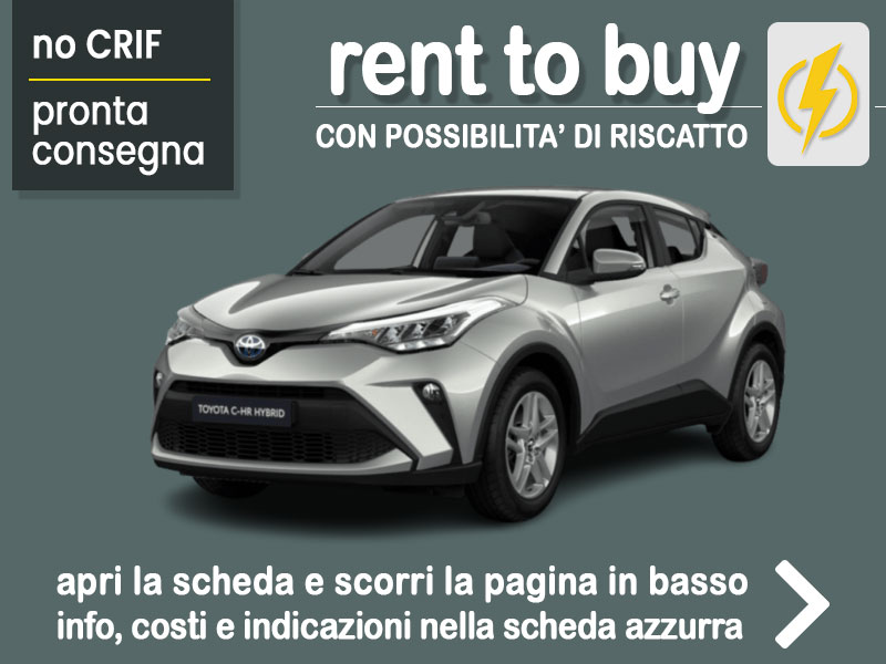 Offerta SUV e CrossOver Rent to buy TOYOTA C-HR 1.8 Hybrid E-CVT Active: noleggio auto no scoring con possibilità di riscatto - offerta di MT Motors Full Hybrid  foto 0