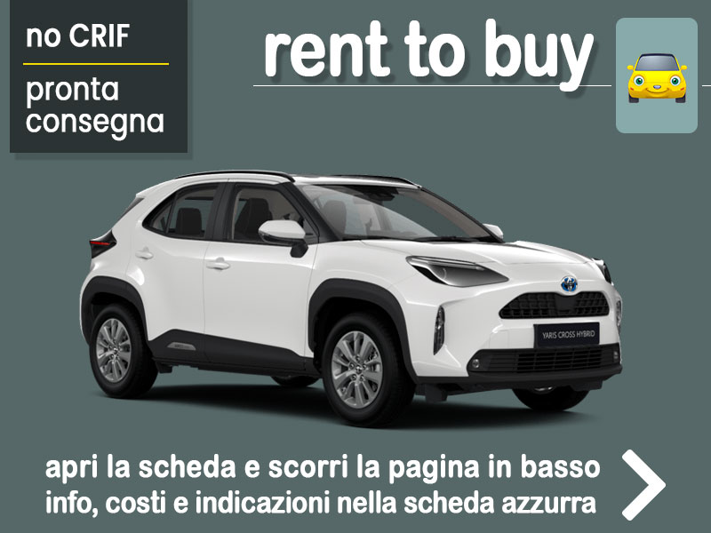 Offerta SUV e CrossOver Rent to buy TOYOTA YARIS CROSS 1.5 hybrid E-CVT Active: noleggio auto no scoring con possibilità di riscatto - offerta di MT Motors Full Hybrid  foto 0