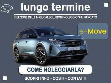 Offerta SUV e CrossOver Noleggio auto elettrica: PEUGEOT e-5008 = l'offerta del broker Medicredit Rent con la formula speciale e-MOVE di Leasys, per una mobilità elettrica più semplice Elettrica