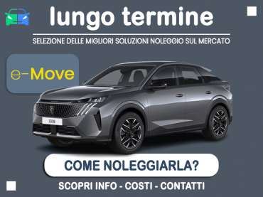 Offerta SUV e CrossOver Noleggio auto plug-in hybrid: PEUGEOT 3008 PHEV = l'offerta del broker Medicredit Rent con la formula speciale e-MOVE di Leasys, per una mobilità elettrica più semplice Plug-in Hybrid