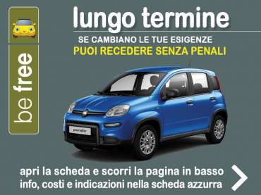 Offerta City car Noleggio FIAT PANDA hybrid con la formula “BE FREE” di Leasys - offerta promossa da Medicredit Rent Benzina