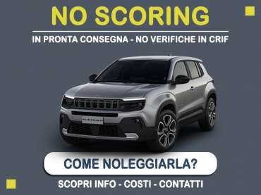 Offerta SUV e CrossOver Noleggio no scoring con auto in pronta consegna: l'offerta del broker MT Motors per il noleggio di una JEEP AVENGER, o altra auto di categoria CGAR - Crossover compatto con cambio automatico secondo disponibilità