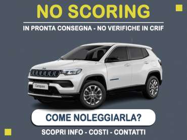 Offerta SUV e CrossOver Noleggio no scoring con auto in pronta consegna: l'offerta del broker MT Motors per il noleggio di una JEEP COMPASS 4xe, o altra auto di categoria IFAI/IGAI - SUV plug-in hybrid con cambio automatico Plug-in Hybrid