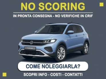 Offerta SUV e CrossOver Noleggio no scoring con auto in pronta consegna: l'offerta del broker MT Motors per il noleggio di una VOLKSWAGEN T-CROSS, o altra auto di categoria CGAR - Crossover compatto con cambio automatico secondo disponibilità