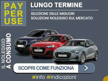 Offerta auto di vari segmenti Noleggio AUDI Pay-per-use: scopriamo come funziona la formula a consumo AUDI URBAN VALUE