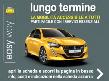 Offerta City car Noleggio PEUGEOT 208 PureTech con la formula “EASY WAY” di Leasys - offerta promossa da Medicredit Rent Benzina 