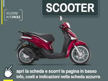 Offerta Scooter Noleggio scooter PIAGGIO Liberty 50: come prenotare un noleggio mensile - plurimensile Benzina