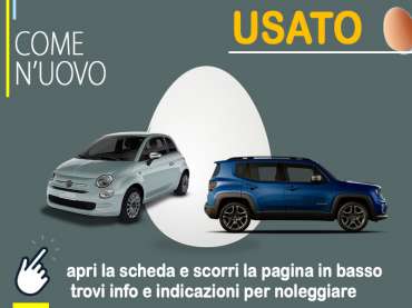 Offerta La Formula riguarda varie tipologie di vetture Noleggio usato: indicazioni per la formula COME N’UOVO di Leasys secondo disponibilità