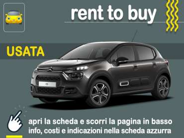 Offerta Berlina Rent to buy CITROËN C3 1.2 PureTech 83 S&S Feel: noleggio auto no scoring con possibilità di riscatto - offerta di MT Motors Benzina