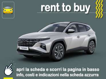 Offerta SUV e CrossOver Rent to buy HYUNDAI TUCSON 1.6 T-GDI 48V MHEV 150CV XLine: noleggio auto no scoring con possibilità di riscatto - offerta di MT Motors Ibrida - benzina (MHEV)
