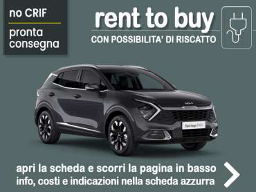 Offerta SUV e CrossOver Rent to buy KIA SPORTAGE 1.6 TGDi PHEV AT GT-Line: noleggio auto no scoring con possibilità di riscatto - offerta di MT Motors Plug-in Hybrid