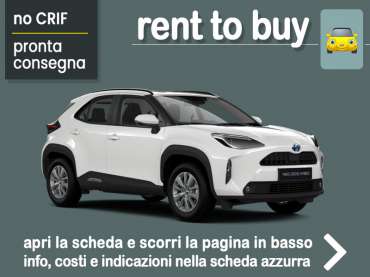 Offerta SUV e CrossOver Rent to buy TOYOTA YARIS CROSS 1.5 hybrid E-CVT Active: noleggio auto no scoring con possibilità di riscatto - offerta di MT Motors Full Hybrid