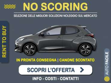 Offerta City car TOYOTA YARIS 1.5 Hybrid (116CV) Trend: noleggio no scoring - l'offerta RENT TO BUY del broker MT Motors, con possibilità di acquisto a tariffa agevolata Full Hybrid 
